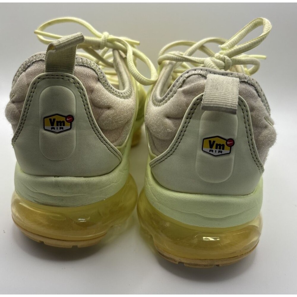 Size 7 Nike Air VaporMax Plus Cream & Green/Yellow DJ3023-700 - Picture 4 of 13